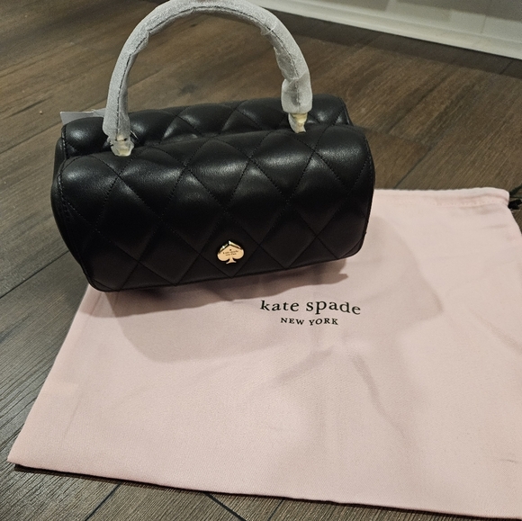 NWT ♠️ Kate Spade Heart to Heart 3D Heart Barrel Quilted Leather Bag + Dusty - Picture 16 of 16